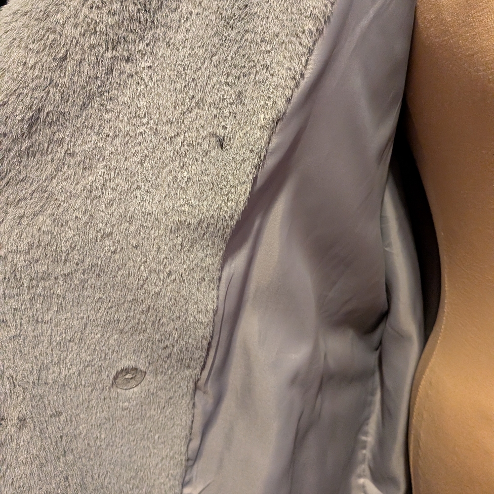 Women's Gray Belted Teddy Coat By COMMENSE Oversized L - Picture 12 of 15